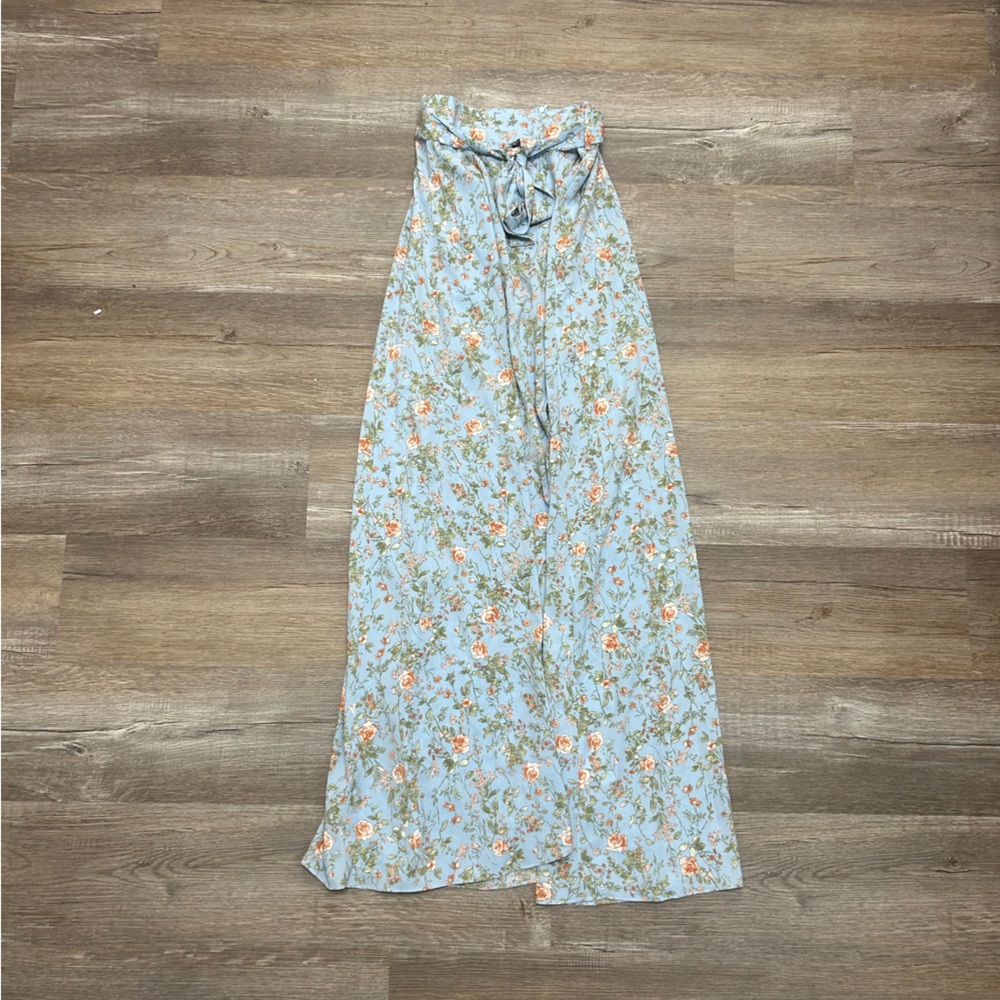 Floral Maxi Skirt in Blue by [Brand]